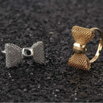 Gold or Silver Mesh Bow Rings-Gold Rings,Silver Rings